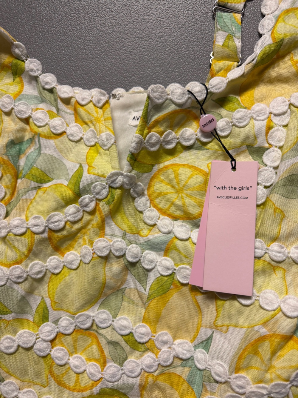 NWT Avec Les Filles Limoncello Lemon Print Fit & Flare Mini Dress Size 12 - Picture 9 of 13